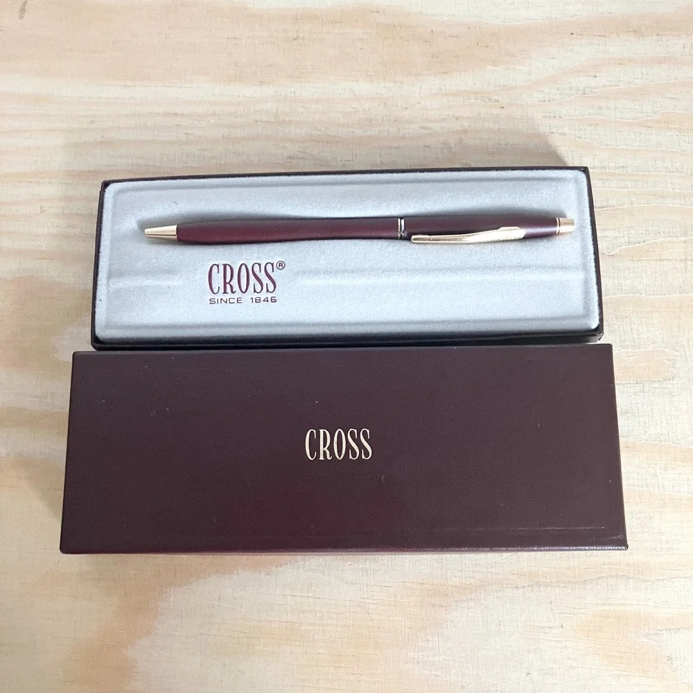 Cross Century Matte Burgundy & Gold Pen 2202 w/ Box